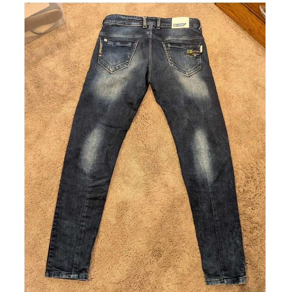 Dell Denim Men's Blue Jeans made in India Sz 34 Stragiht Leg